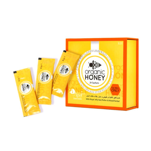 Organic Honey Natural Royal Jelly Bee Pollen Pure Mixed Herbals (Pack of 24 Sachet)