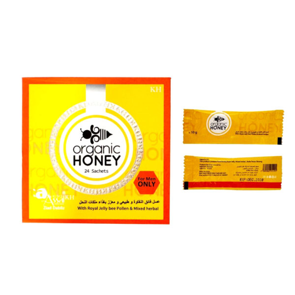 Organic Honey Natural Royal Jelly Bee Pollen Pure Mixed Herbals (Pack of 24 Sachet) - Image 3