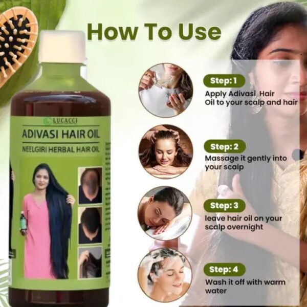 OUHOE Adivasi Hair Oil Herbal hair care for scalp cleansing hair loss prevention, and damage repair - Image 3