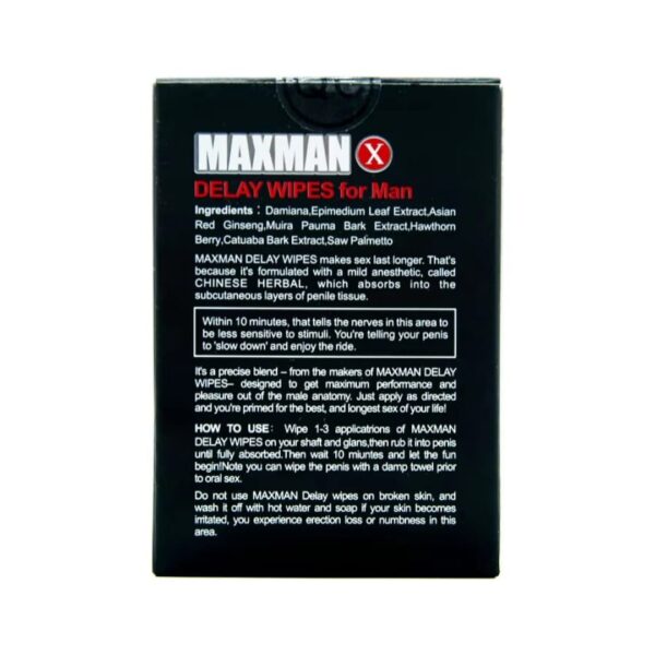 Max man Delay Wipes for Men - Image 4